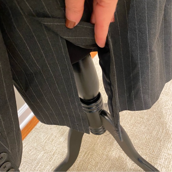 Zara oversized blazer gray pinstripe oversized double breasted NWT size M-L - Picture 11 of 14